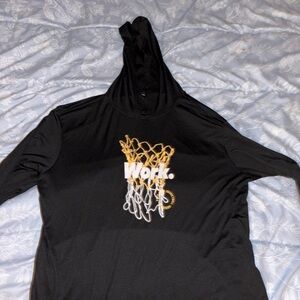Black and Gold Graphic Hoodie